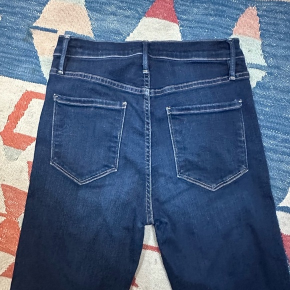 Frame Le Sylvie Slender Straight Jeans Cabana Dark Wash Size 27 - Picture 9 of 16